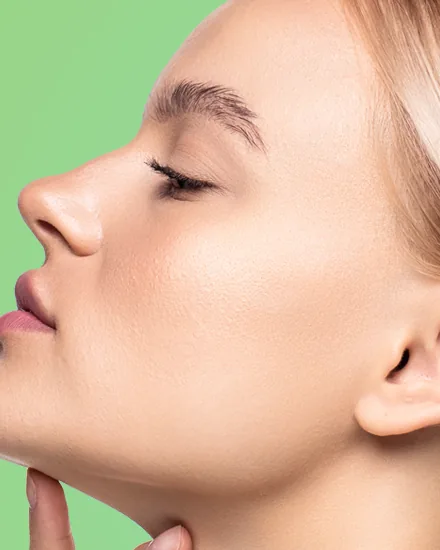 Perfil de rosto feminino